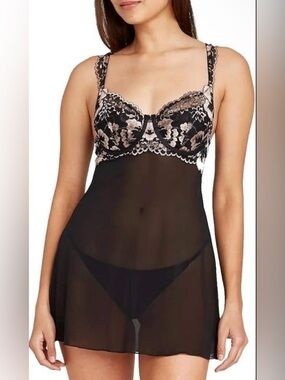 Auden Women's Lightly Lined Babydoll Size L Sexy Feminine Romantic Sleepwear